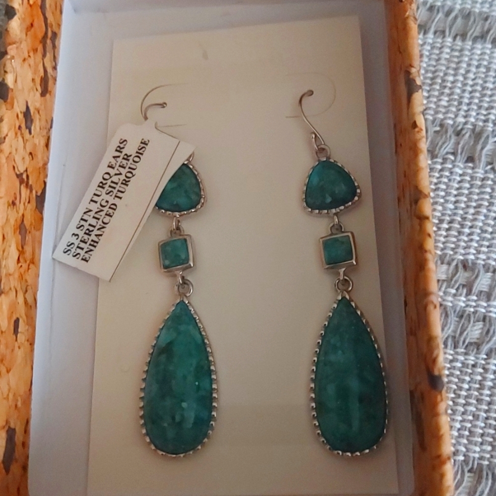 Turquoise teardrop earings